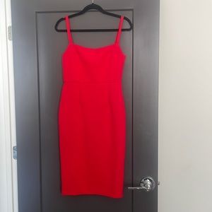 Red Midi Bodycon Dress